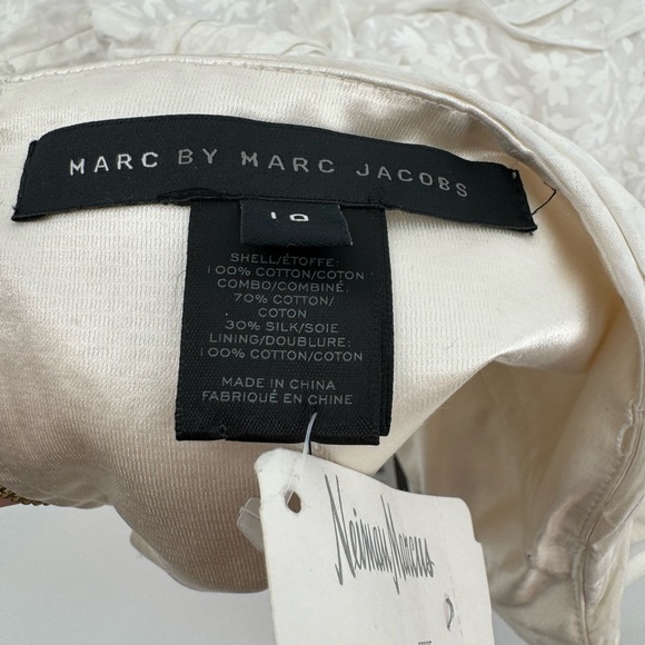 Marc by Marc Jacobs Floral Cotton Strapless Dress with Ruched Bodice - Size 10 - Picture 12 of 12